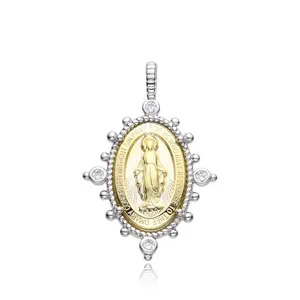 Religious Miracle Virgin Mary Pendant - Fashion Costume Jewelry Charm, Daily Wear Necklace, Dainty Jewelry, Thoughtful Gift Necklace
